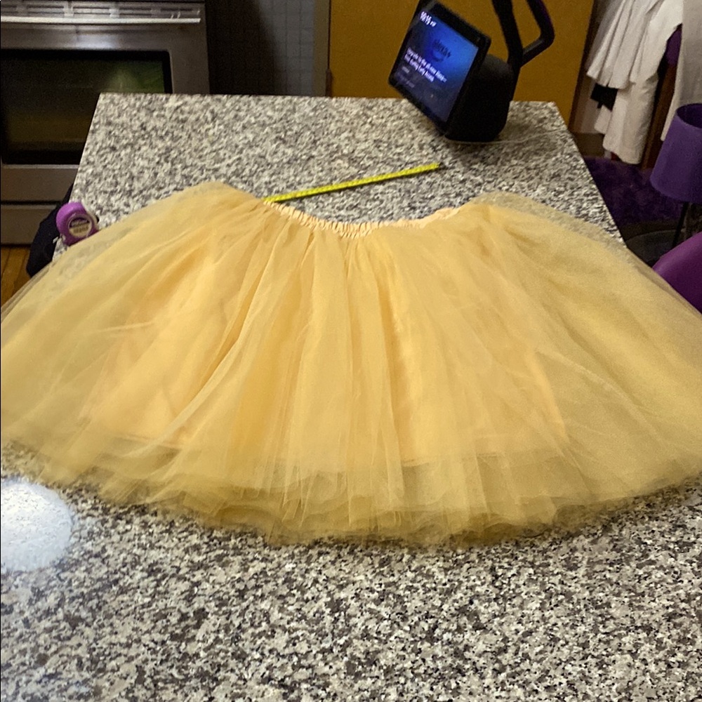 Elegant Gold Tulle Skirt